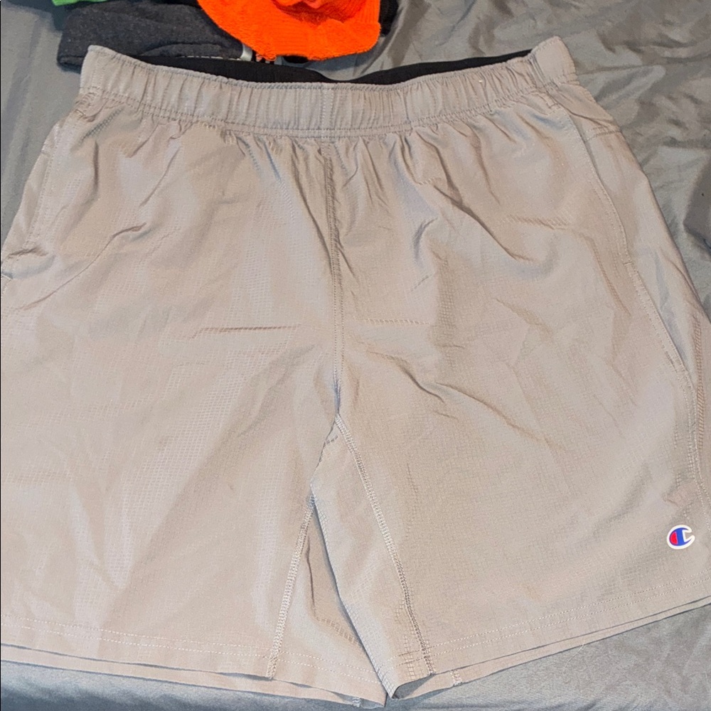 Champion Men's Light Gray Athletic Shorts